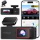 KINGSLIM Dash Cam Front and Rear 2K+1080P, Mini WiFi Dash Camera for Cars Dual Dashcam Parking Monitor, Loop Recording, Car Camera Support Max 256GB (E2PRO)