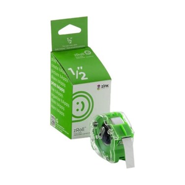 ZINK 1/2 inch zRoll - A 1/2 inch wide roll of full color, ink-free ZINK Paper.