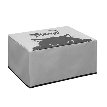 kwmobile Dust Cover Compatible with Canon Pixma TS5150 / 5151 / MG 2555 - Printer Case - Grey/Black - Meow Cat