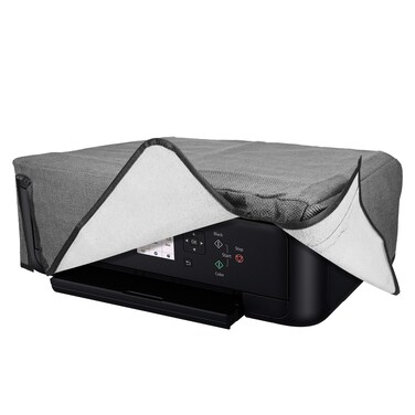 kwmobile Linen Dust Cover Compatible with Canon Pixma TS5150 / 5151 / MG 2555 Dust Cover - Printer Protection - Dark Grey