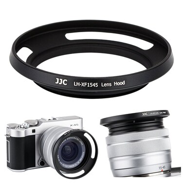 52mm Screw in Lens Hood Shade Cover for Fujifilm Fuji Fujinon XC 15-45mm F3.5-5.6 OIS PZ Lens on Camera X-T30 II X-T20 X-T10 X-T200 X-T100 X-A7 X-A5 X-A10 X-E3 X-E2 X-S10 X-T4 X-T3 X-T2 Xpro3 Xpro2