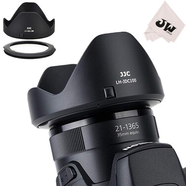JJC Reversible Lens Hood Shade Protector &amp; 67mm Filter Adapter Ring for Canon Powershot SX70 HS, G3 X, SX60 HS, SX50 SX40 HS, SX30 is, SX20 is, SX540 SX530 SX520 HS Replaces Canon LH-DC100 &amp; FA-DC67B