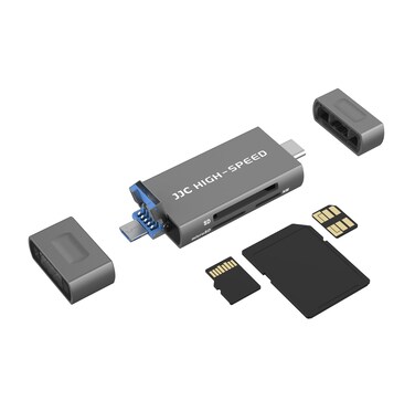 JJC USB 3.0 Huawei NM Nano Memory Card Reader Writer, USB-C SD MicroSD/TF Card Reader(Not for Nano SIM), Data Transfer Speed up to 90MB/S for Huawei P50 P40 P30 Mate40 Mate30 Mate20 Nova 5z 5i &amp; More
