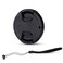 JJC 58mm Front Lens Cap Cover + Elastic Anti-Loss Cap Keeper Leash for Canon EF-S 18-55mm f/3.5-5.6 IS STM, Fujifilm XF 18-55mm f/2.8-4 R LM OIS, XC 16-50mm f3.5-5.6 OIS Lens &amp; More 58mm Thread Lenses