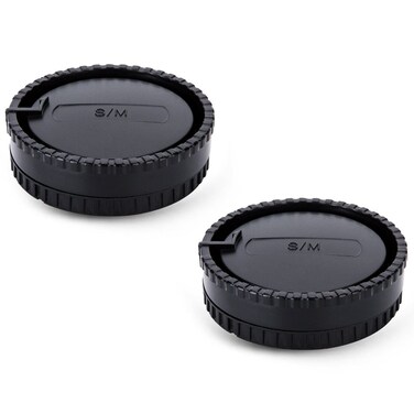 JJC 2-Pack Body Cap and Rear Lens Cover Kit for Sony Alpha A-Mount DSLR Cameras and A-Mount Lenses Such as A77II A77 A99II A99 A58 A57 A65 A55 A37 A35 A33 A900 A850 A700 A580 A560 A550 A500 &amp; More