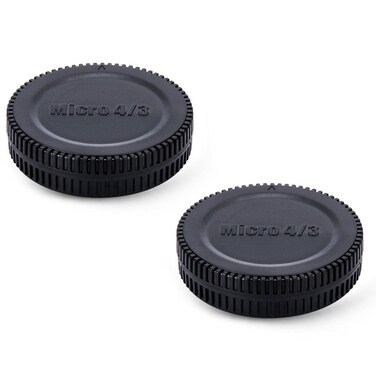 JJC 2-Pack Body Cap &amp; Rear Lens Cap Cover Kit for Micro 4/3 Mount Cameras &amp; Lenses Such as Olympus OM-5 OM-1 Mark II E-M1 E-M5 E-M10 E-M1X,Panasonic G9 G7 G85 G95 GH7 GH6 GH5 GH4 GX9 GX8 GX85 &amp; More