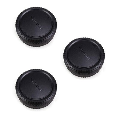 Camera Rear Lens Cap &amp; Body Cap Cover for Fuji Fujifilm X Mount Camera X-M5 X-T50 X-T30 II X-T5 X-T4 X-T3 X-PRO3 X-PRO2 X-H2 X-H2S X-S20 X-S10 X-E4 X-E3 X-A5 X-A10 X-T200 X-T100-3 Packs