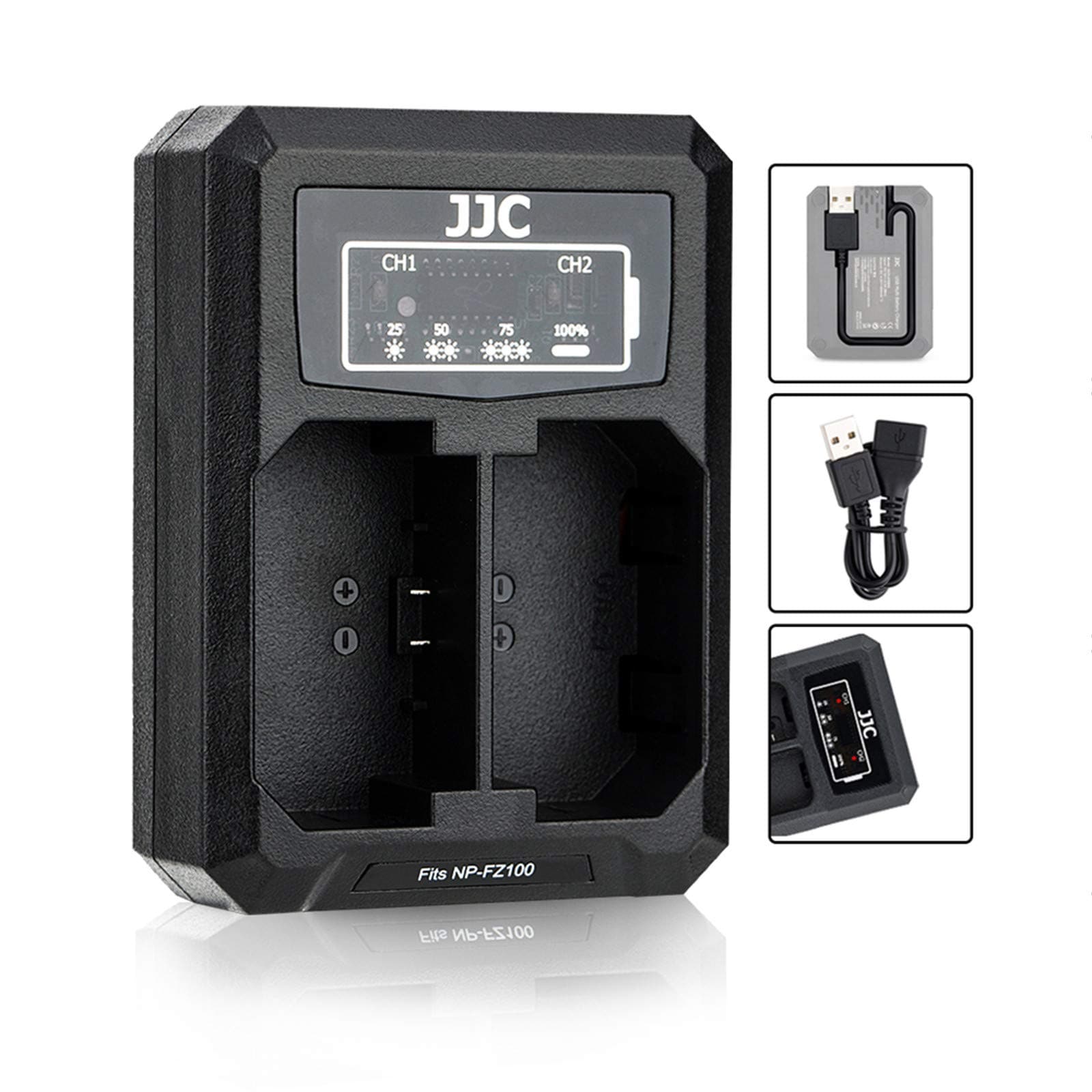 jjc Jjc Dual Usb Charger For np-fz100 Battery