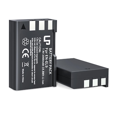 EN-EL9 EN EL9a Battery Pack, LP 2-Pack Rechargeable Li-Ion Battery Set, Replacement Battery Compatible with Nikon D40, D40X, D60, D3000, D5000 Cameras
