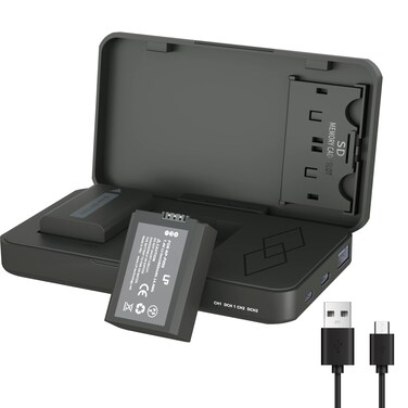 LP-NP-FW50 Battery Pack and Portable charger,LP 2-Pack Replacement Battery Compatible with Sony Alpha A6000, A6400, A6100, A6300, A6500, A5100, A7, A7 II, A7R, A7R II, A7S, A7S II and other cameras