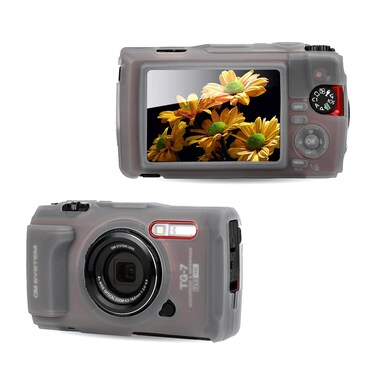 JJC Silicone Jacket for Olympus Tough TG-7 TG7 Digital Camera Replaces Olympus CSCH-128, Anti-Scratch Camera Protective Sleeve Provides Secure Grip and Compatible with Olympus LG-1/FD-1 Flash