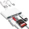 5-in-1 Memory Card Reader, USB OTG Adapter &amp; SD Card Reader for i-Phone/i-Pad, USB C and USB A Devices with Micro SD &amp; SD Card Slots, Supports SD/Micro SD/SDHC/SDXC/MMC