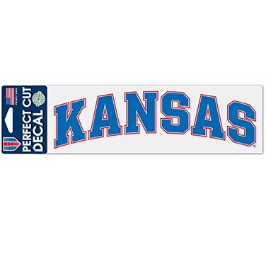 Wincraft NCAA University of Kansas WCR35898014 Perfect Cut Decals, 3" x 10