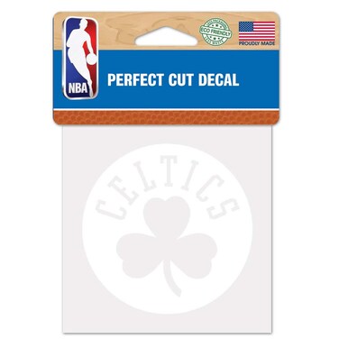 Wincraft NBA Boston Celtics 4x4 Perfect Cut White Decal, One Size, Team Color
