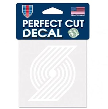 WinCraft NBA Portland Trail Blazers Logo 4" x 4" inch Outdoor White Decal