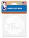 NBA Philadelphia 76ers Logo 4" x 4" inch Outdoor White Decal