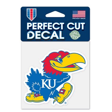 Kansas Jayhawks WinCraft 4" x 4" Color Perfect Cut Decal