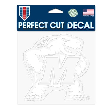 WinCraft NCAA University of Maryland Terrapins 6 x 6 inch White Decal