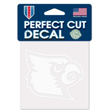 Wincraft NCAA Louisville Cardinals 4x4 Perfect Cut White Decal, One Size, Team Color
