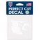 Wincraft NCAA Louisville Cardinals 4x4 Perfect Cut White Decal, One Size, Team Color