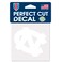 Wincraft NCAA North Carolina Tar Heels 4x4 Perfect Cut White Decal, One Size, Team Color