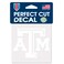 Wincraft NCAA Texas A&amp;M Aggies 4x4 Perfect Cut White Decal, One Size, Team Color