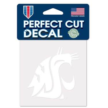 WinCraft NCAA Washington State Cougars Decal4x4 Perfect Cut White Decal, Team Colors, One Size