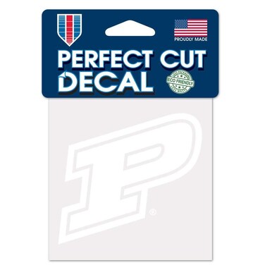 NCAA Purdue Boilermakers 4x4 Perfect Cut White Decal, One Size, Team Color