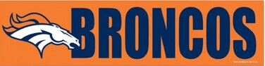 WinCraft NFL Denver Broncos WCR13377913 Bumper Strip, 3" x 12