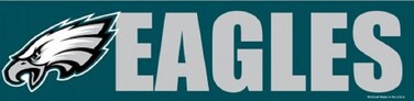 WinCraft NFL Philadelphia Eagles WCR13384113 Bumper Strip, 3" x 12