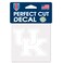 Wincraft NCAA Kentucky Wildcats 4x4 Perfect Cut White Decal, One Size, Team Color