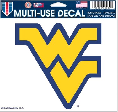 Wincraft NCAA West Virginia University 21794041 Multi-Use Colored Decal, 5" x 6
