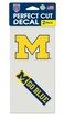Wincraft NCAA University of Michigan Perfect Cut Decal (Set of 2), 4" x 4