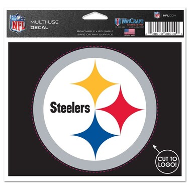 WinCraft NFL Pittsburgh Steelers 41821014 Multi-Use Decal, 4.5" x 5.75", Black