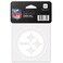 Wincraft NFL Pittsburgh Steelers 45444011 Perfect Cut Decal, 4" x 4", White