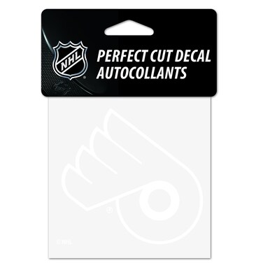 Wincraft NHL Philadelphia Flyers 4x4 Perfect Cut White Decal, One Size, Team Color