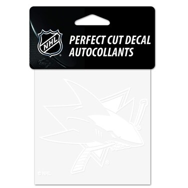 Wincraft NHL San Jose Sharks 4x4 Perfect Cut White Decal, One Size, Team Color