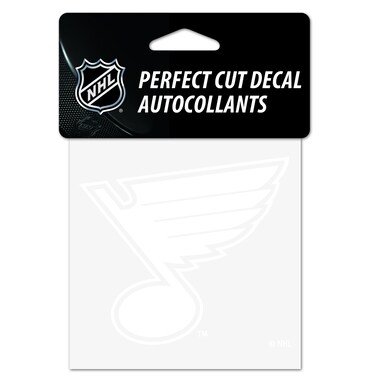 Wincraft NHL St. Louis Blues 4x4 Perfect Cut White Decal, One Size, Team Color