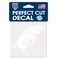 NCAA Arkansas Razorbacks 4x4 Perfect Cut White Decal, One Size, Team Color
