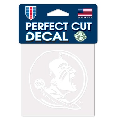 Wincraft NCAA Florida State Seminoles 4x4 Perfect Cut White Decal, One Size, Team Color