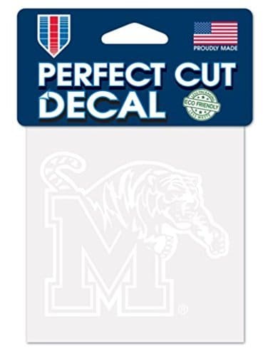 WinCraft NCAA University of Memphis Tigers Logo 4" x 4" inch Outdoor White Decal