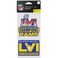 WinCraft Los Angeles Rams Super Bowl LVI Champions 2-Piece 4'' x 8'' Perfect Cut Decal Set