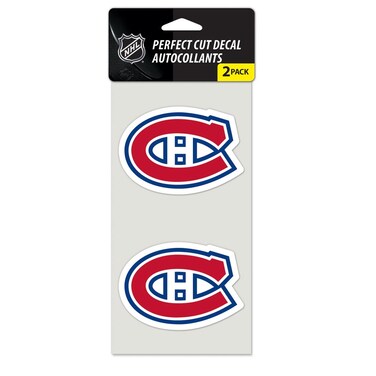 Wincraft NHL Montreal Canadiens Perfect Cut Decal (Set of 2), 4" x 4