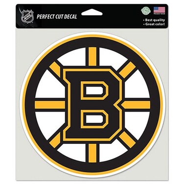 WinCraft Boston Bruins NHL Hockey Sports Team Auto Car Truck Color 8"x8" Die-Cut Decal Sticker