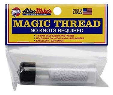 ATLAS MIKE'S Magic Thread with Dispenser - Professional Strength Fishing Line for Spawn Sacks - 1 Spool with Easy-Use Dispenser