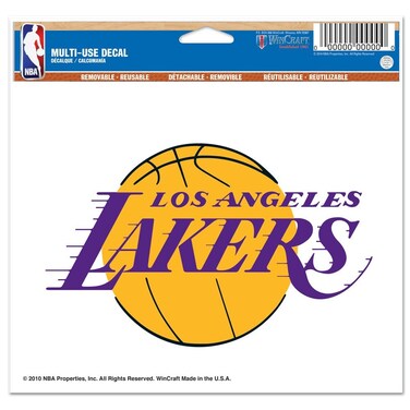 WinCraft NBA Los Angeles Lakers Multi-Use Colored Decal, 5" x 6