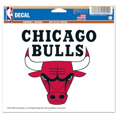 WinCraft NBA Chicago Bulls Multi-Use Colored Decal, 5" x 6