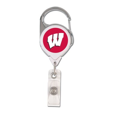 NCAA University of Wisconsin Retractable 2S Prem Badge Holders, Black