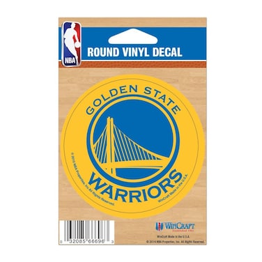 Wincraft NBA Golden State Warriors WCR66696010 Round Vinyl Decal, 3" x 3
