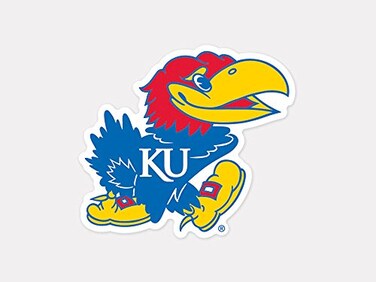 NCAA University of Kansas 72060011 Perfect Cut Color Decal, 4" x 4", Colorful